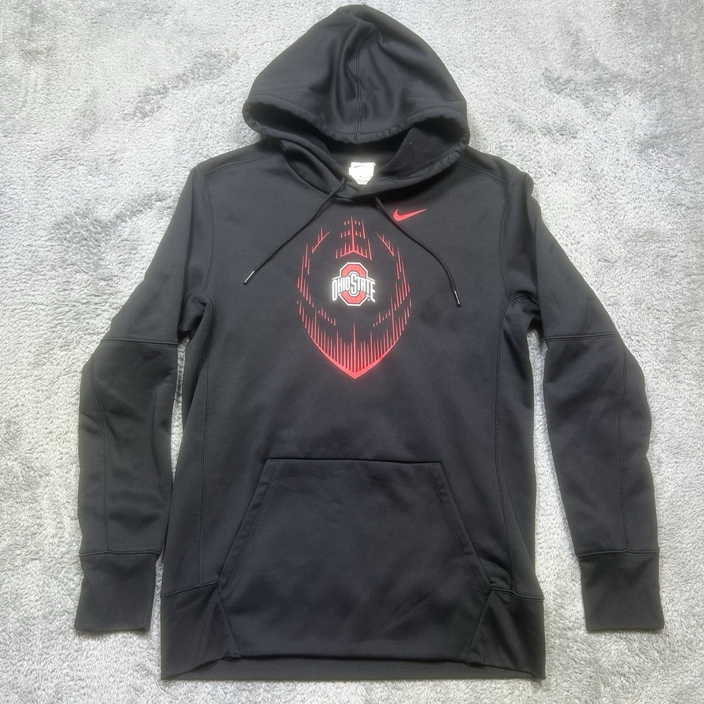 Nike‎ Ohio State Buckeyes Hoodie Men's M Black w/ Red College Football Graphic